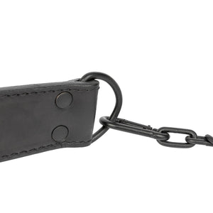 Virtufit Dip Belt Pro Läder Svart – närbild av kedjefäste