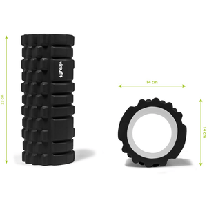 Virtufit Foam Roller Svart 33 cm – med mått