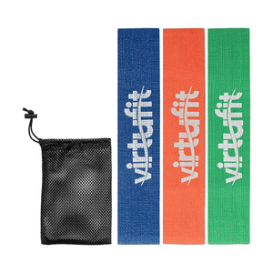 Virtufit Mini Band Komfort 3-pack – set med tre miniband och förvaringspåse