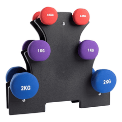 Virtufit Neopren Hantelset + Ställ