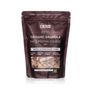 BeKeto Keto Organic Granola Cocoa & Chocolate Chips 250 g EKO