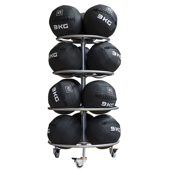 Master Fitness Bollställ Rund 4 Hyllor – runt bollställ med medicinbollar