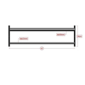 Master Fitness Chin Up Bar Short Double – måttskiss för kort dubbel chinsstång