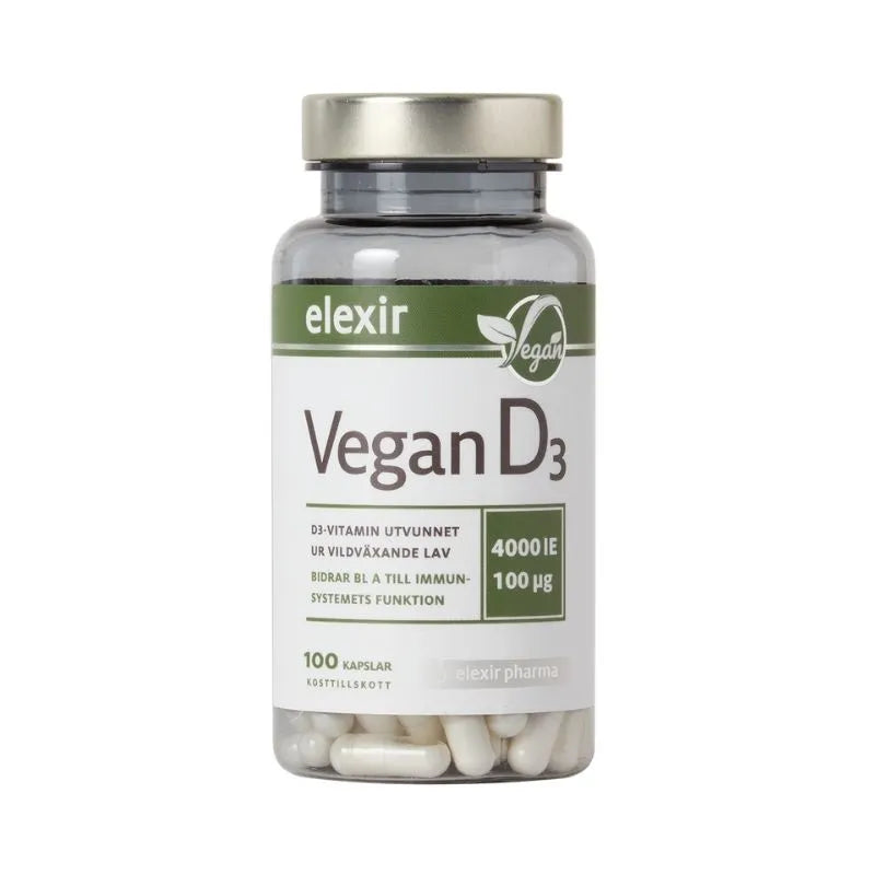 Elexir Pharma D3 Vitamin Vegan 4000 IE 100 kapslar