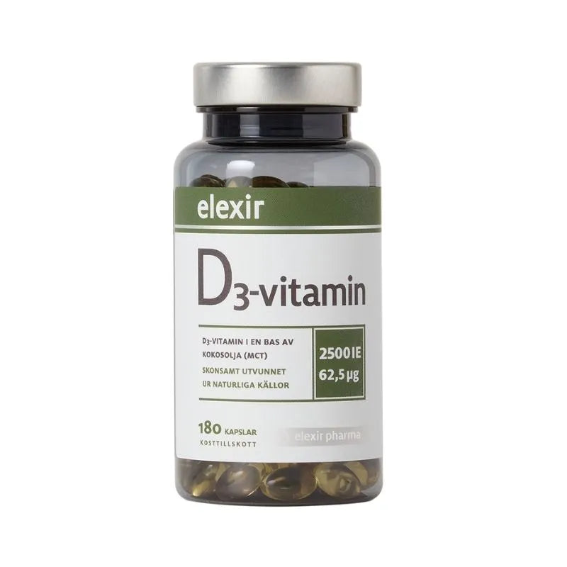 Elexir Pharma D3-vitamin 2500 IE 180 kapslar
