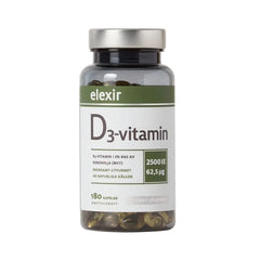 Elexir Pharma D3-vitamin 2500 IE 180 kapslar