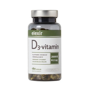 Elexir Pharma D3-vitamin 2500 IE 180 kapslar