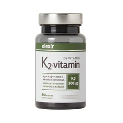 Elexir Pharma K2+D3 200 mcg 60 kapslar