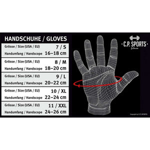 C.P. Sports Classic Mesh Glove Black/Anthracite – storleksguide