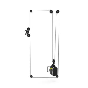 Master Fitness Functional Trainer X13 – översikt av kabeldragning och viktmagasin