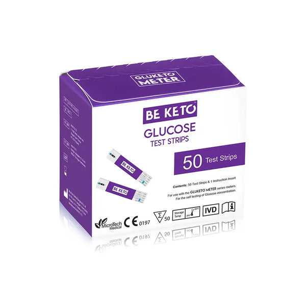 BeKeto GluKeto Meter Glucose Strip Tests 50 st