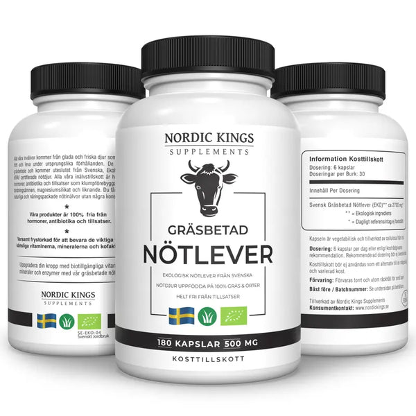 Nordic Kings Gräsbetad Nötlever EKO 180 kapslar
