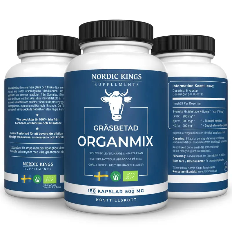 Nordic Kings Gräsbetad Organmix EKO 180 kapslar