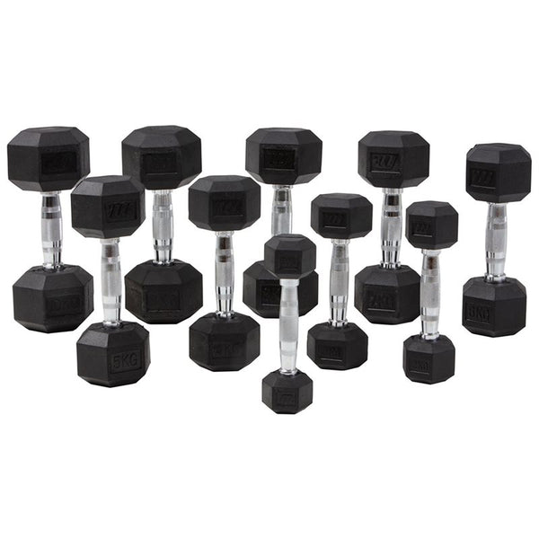 Master Fitness Hantelset Hexagon 1-10 kg 10 par