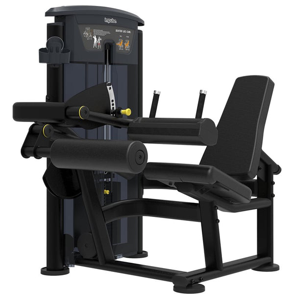 Impulse Seated Leg Curl Svart (IT9506) – sittande bencurlmaskin framifrån