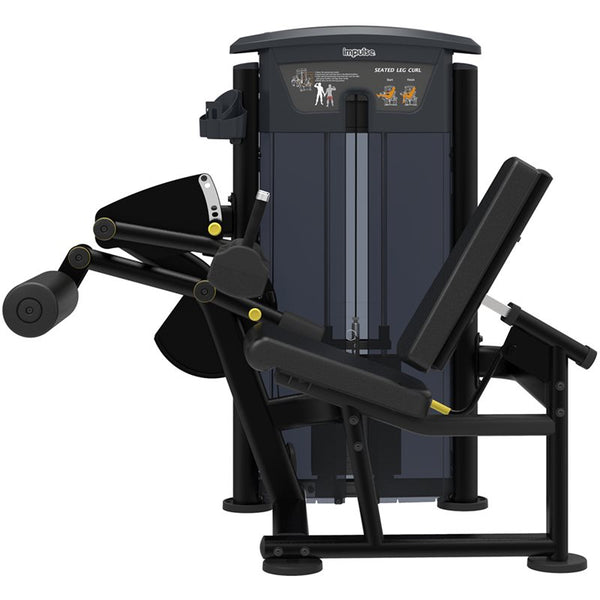Impulse Seated Leg Curl Svart (IT9506) – sittande bencurlmaskin från sidan