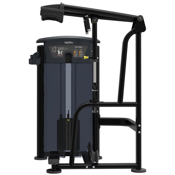 Impulse Stående Calf Raise Svart (IT9516) – stående vadmaskin framifrån
