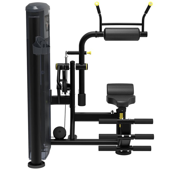 Impulse Abdominal/Back extension Svart (IT9534) – mag- och ryggmaskin framifrån