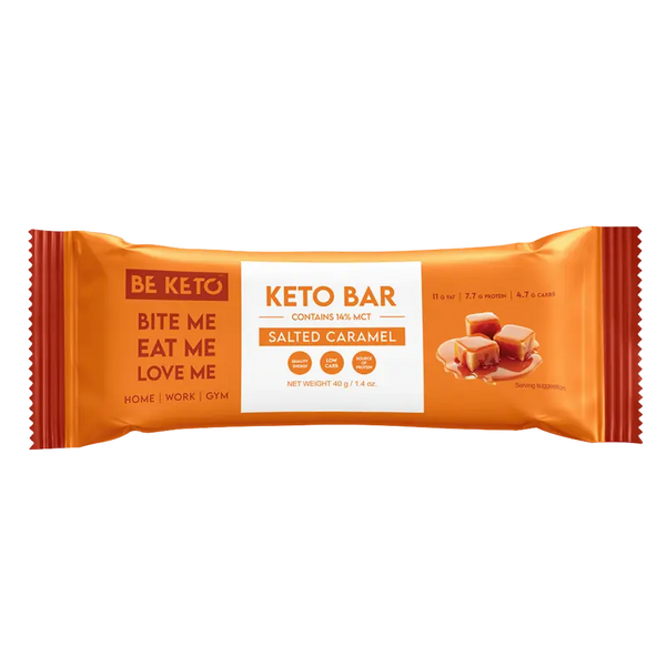 BeKeto Keto Bar Chocolate covered Salted Caramel 40 g