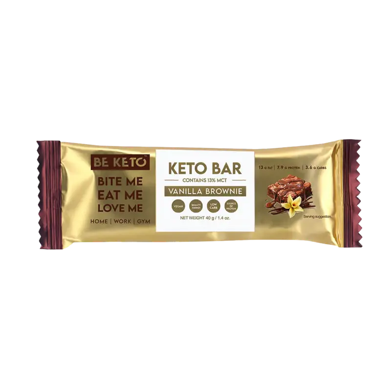 BeKeto Keto Bar Vanilla Brownie 40 g