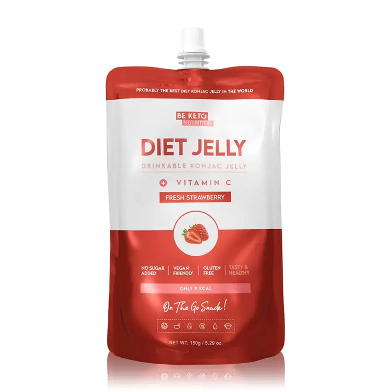BeKeto Keto Diet Jelly Konjac Fresh Strawberry 150 g