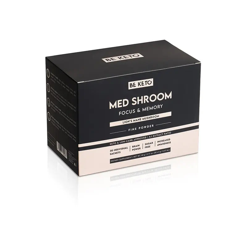 BeKeto Keto Med Shroom Lion’s Mane Mushrooms 30 portionspåsar 60 g