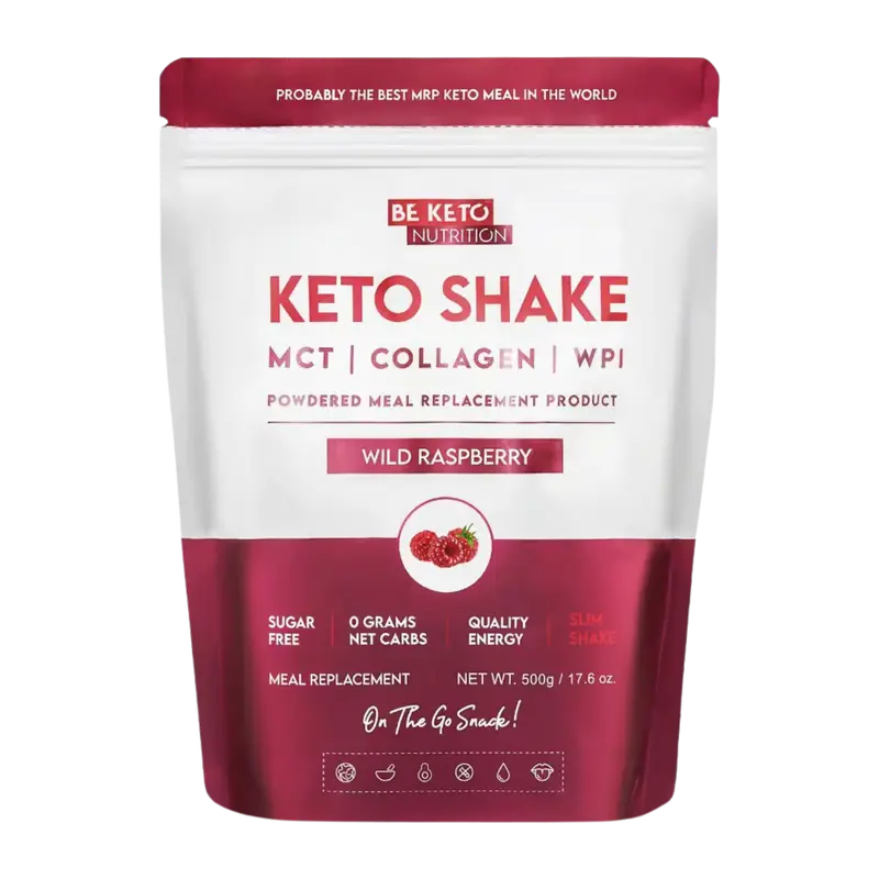 BeKeto Keto Shake Wild Raspberry 500 g