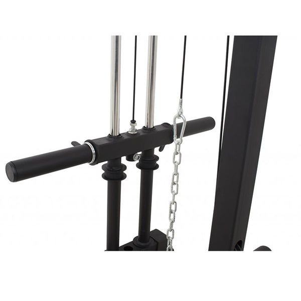 Master Fitness Lat-Row till XT5/XT6/XT8 – närbild av lat row-tillbehör och hållare