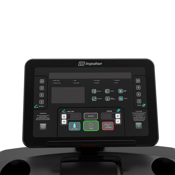 Impulse Löpband AC810 Svart/Grå – närbild av löpbandets display