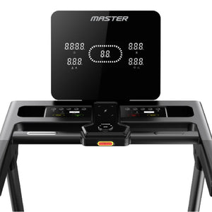 Master Fitness Löpband T32 – närbild av löpbandets display