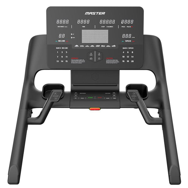 Master Fitness Löpband T95 – närbild av löpbandets display