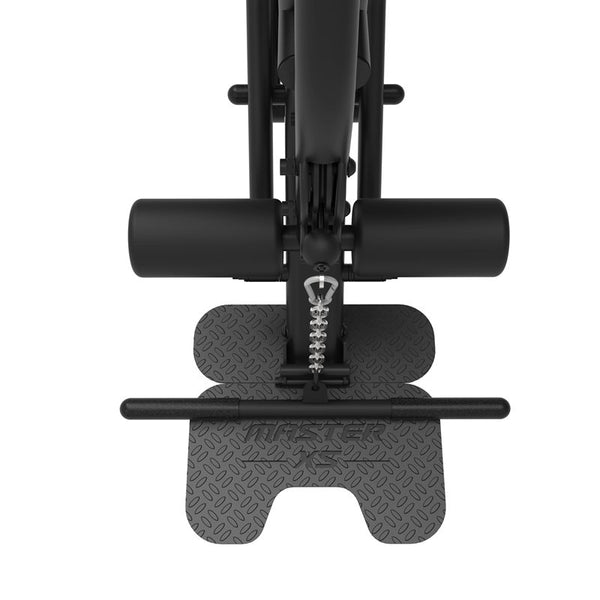 Master Fitness Multigym X5 – närbild av benspark och fotplatta