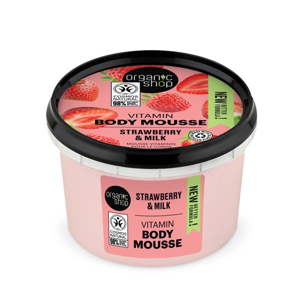 Organic Shop Body Mousse Strawberry Yoghurt 250 ml