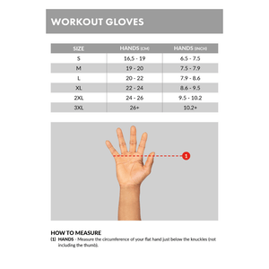 Gorilla Wear Mitchell Training Gloves 2.0 black/grey – storleksguide