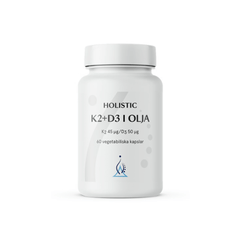 Holistic K2 + D3 i olja 60 vegkapslar