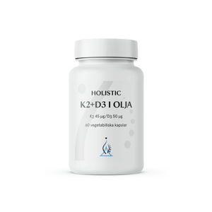 Holistic K2 + D3 i olja 60 vegkapslar