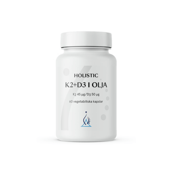 Holistic K2 + D3 i olja 60 vegkapslar