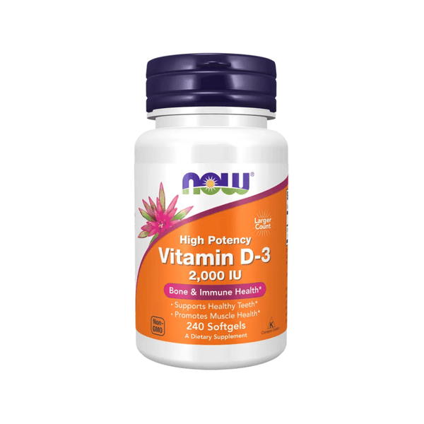 NOW Foods Vitamin D-3 2000 IU 240 kapslar