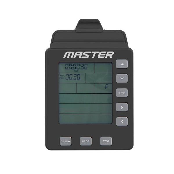 Master Fitness Roddmaskin R6090 Luft-Magnet – närbild av roddmaskinens display