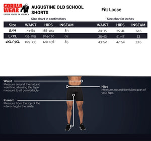 Gorilla Wear Augustine Old School Shorts Black/Red – storleksguide