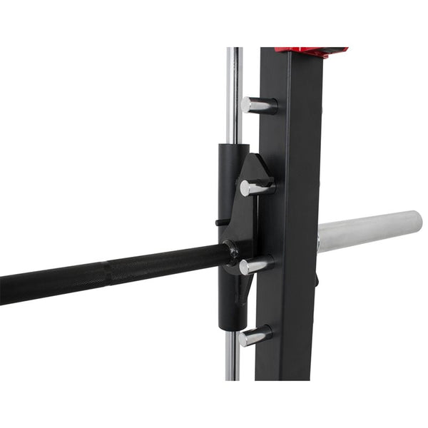 Master Fitness Smith Halfrack XT5 – närbild av skivstångshållare