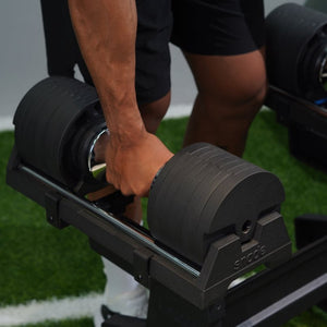 SNODE Dumbbell Rack Svart – justerbar hantel lyfts ur racket