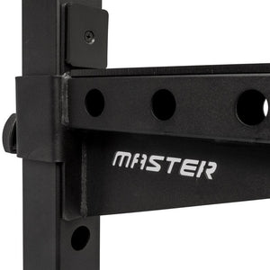 Master Fitness Halfrack Ställning XT4.6 – närbild av half rackets justeringshål