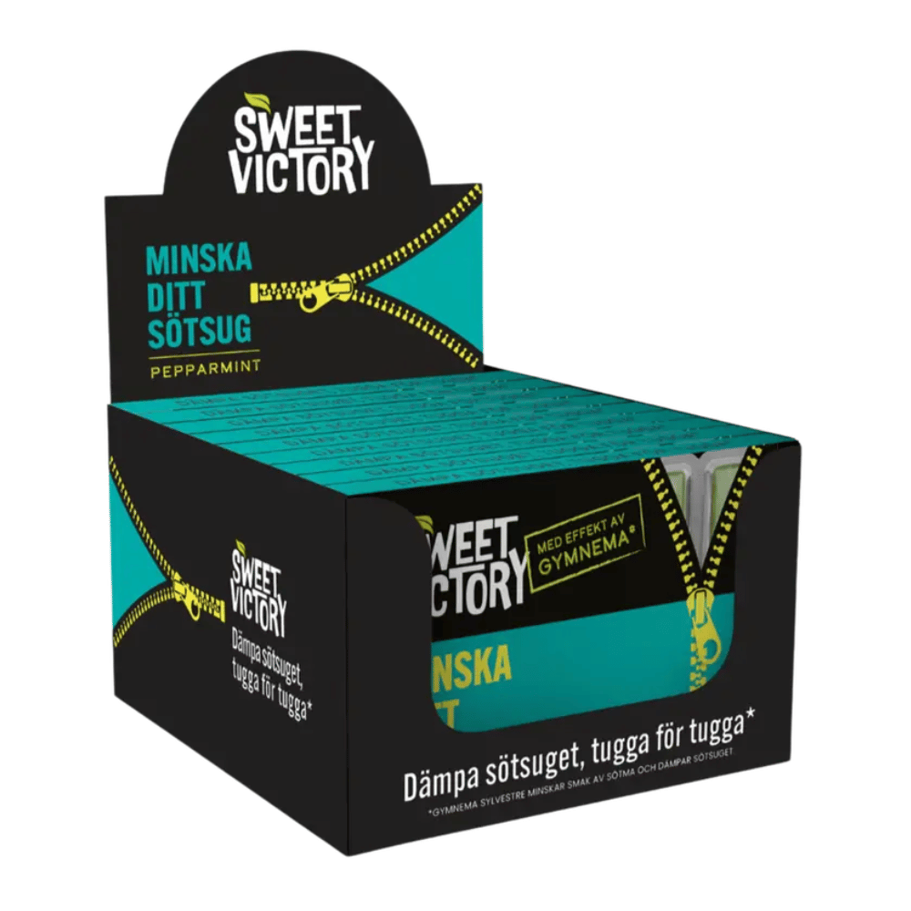 Sweet Victory Sockerblockerande Tuggummi Pepparmint 12 paket x 12 st