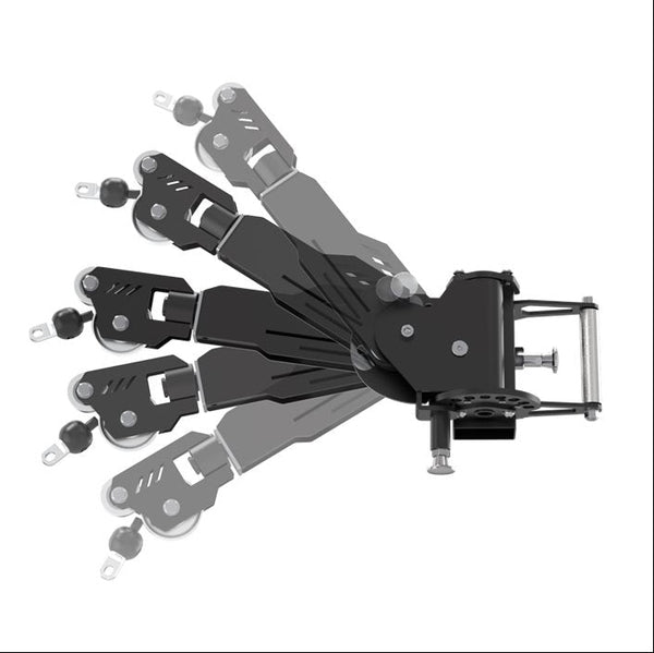 Master Fitness Swing Arm till X22 – med rörelseillustration ovanifrån
