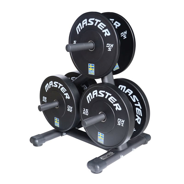 Master Fitness Viktställ Gold 50 mm – viktställ med viktskivor framifrån