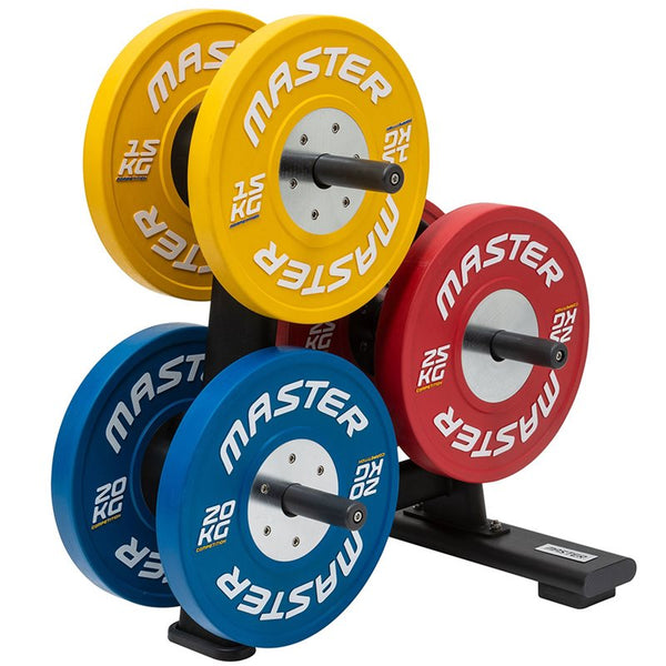 Master Fitness Viktträd 50 mm 6 pinnar – viktträd med färgade viktskivor
