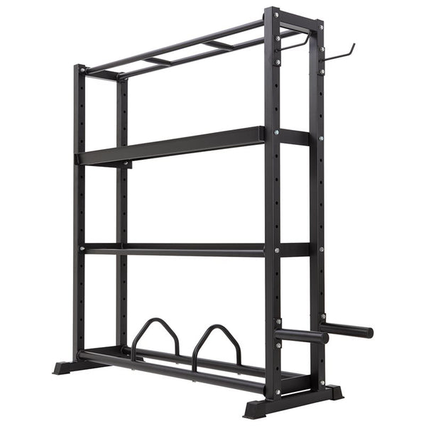 Master Fitness X-Fit Storage Rack – förvaringsrack tomt i trekvartsvy