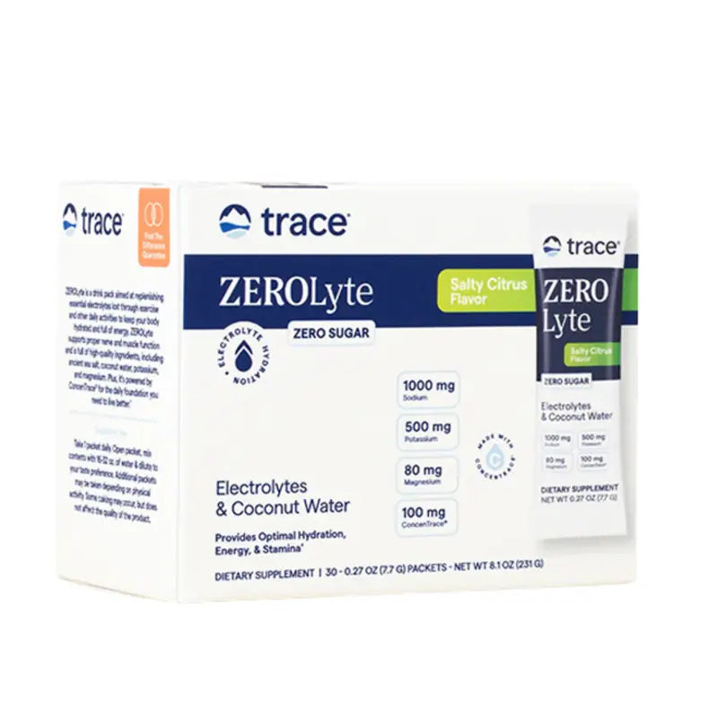 Trace Minerals ZEROLyte Electrolyte Drink Mix Salty Citrus 30 paket